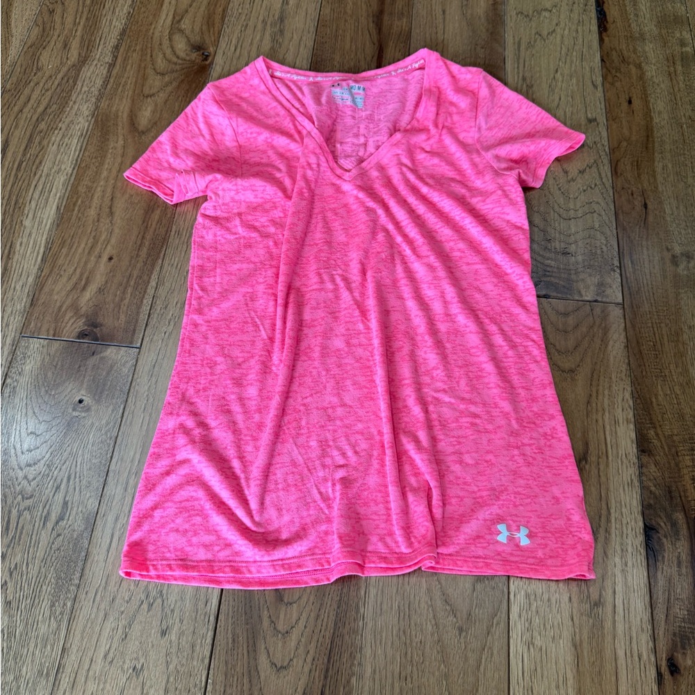 Under Armour Neon Pink Heathered Tee